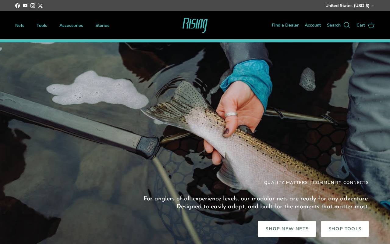 Rising Fishing website